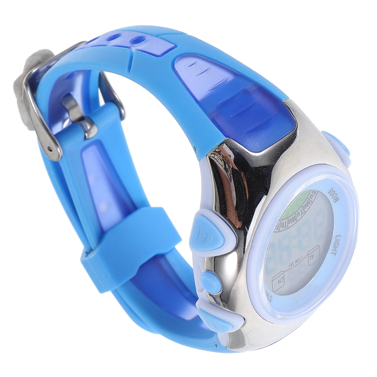 Waterproof LED Sports Watch Blue Digital Display Alarm Stopwatch Date Week Month Function Digital Watch