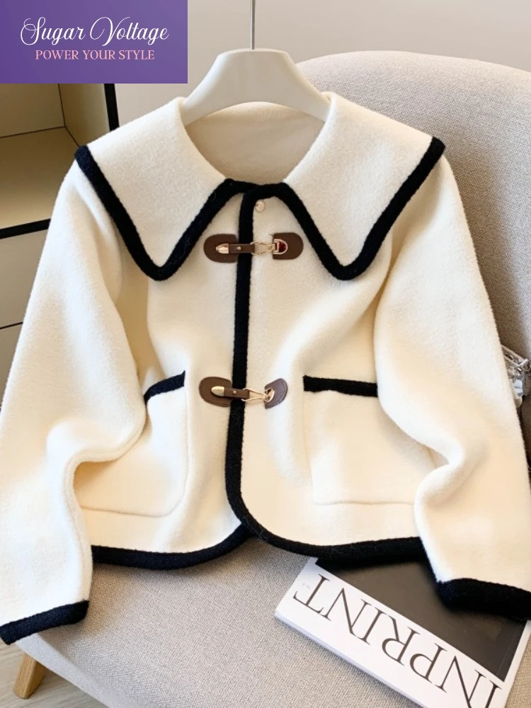 

Осенние корейские модные роскошные пальто, женские тонкие куртки с длинными рукавами и пуговицами, винтажные элегантные офисные женские повседневные однотонные топы