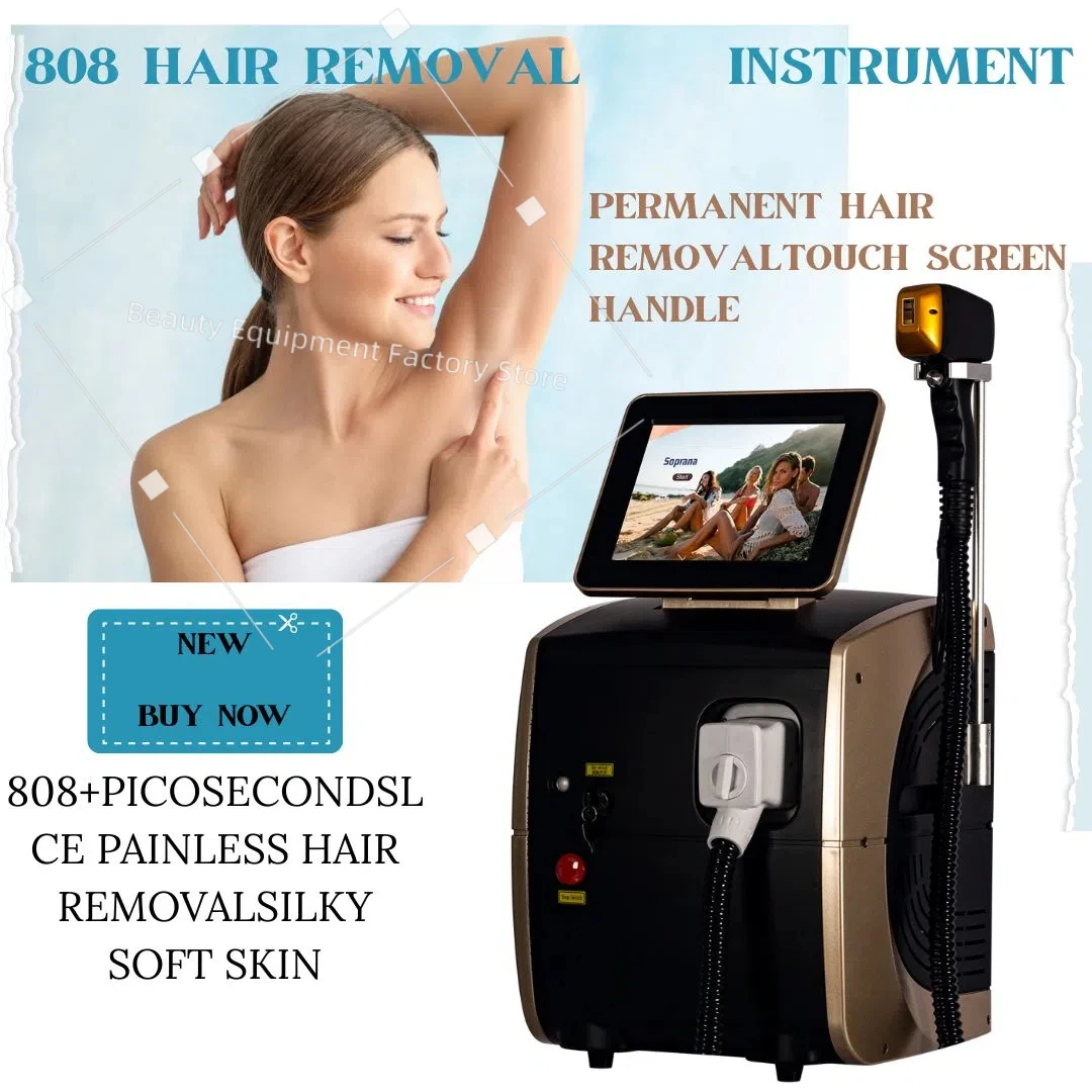 

Portable 808 755 Alexandrite Device 3 Waves Permanent Professional Diode Ice Titanium Laser Body Hair Removal Machine