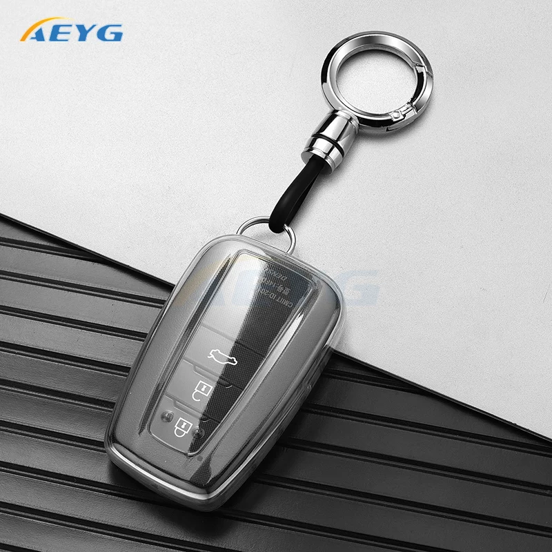 TPU Car Key Case Cover Shell Fob For Toyota CHR Camry Corolla RAV4 Highlander C-HR Prius Land Cruiser Prado Keychain Accessories