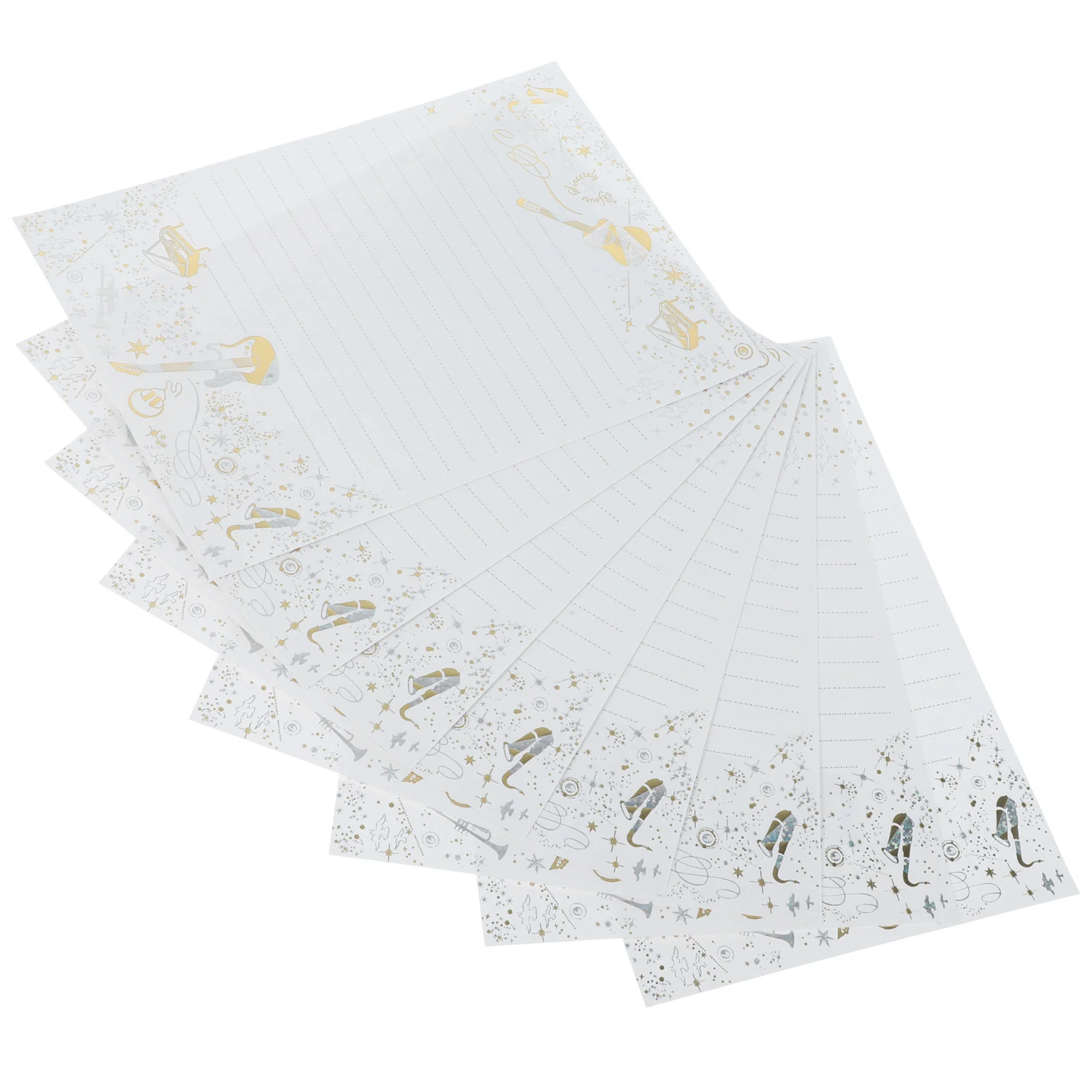 

8 Sheets Music Letter Vintage Greeting Cards Romantic Festival Party Decoration Classic Blessing Cards Gift Message Writing Card
