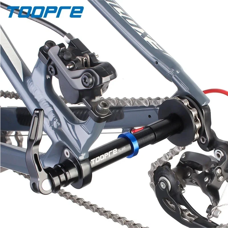 TOOPRE Fahrradketten-Fixierer, Freilauf-Spanner, universelle Fahrrad-Schnellspannerachse für 12-mm-Steckachse