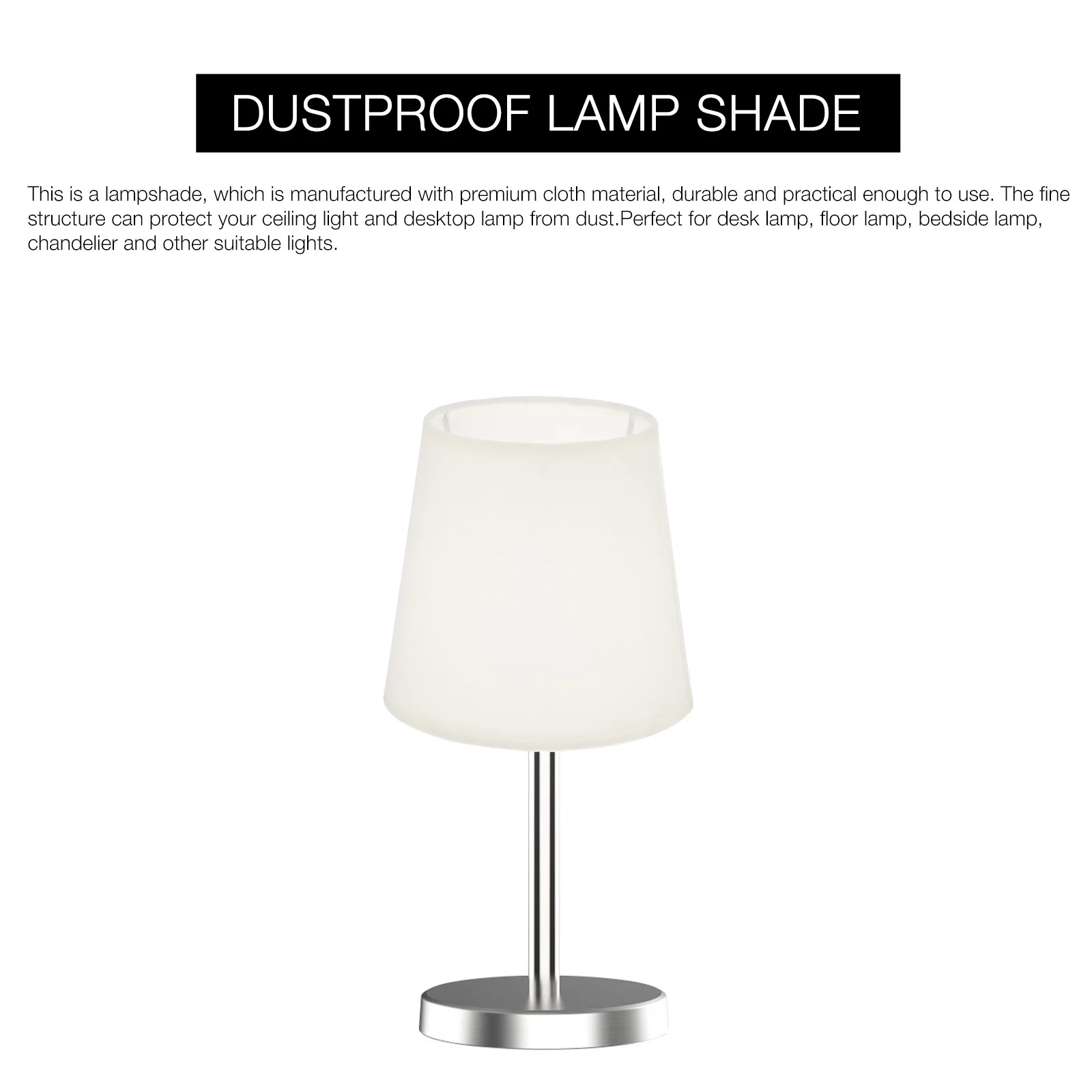 

1Pcs Cream Lampshade for Hanging Lamp E14 Screw Pendant Light Fixture Simple Metal Cloth Shade Living Room Bedroom Decor