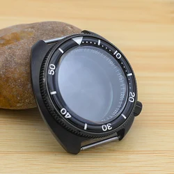 Dome Sapphire Glass Black Sandblasting Watch Case 6105 6309 Turtle Abalone Dive Men's Watch Case Fit Japan NH35 NH36A 7S 4R Move
