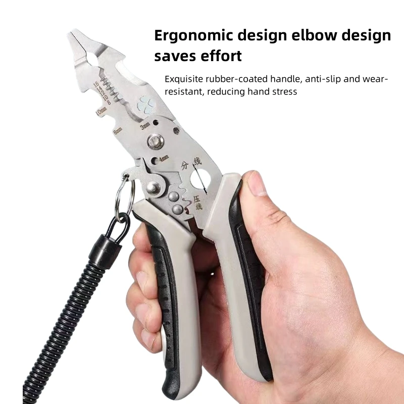 Wire Stripper/ Multifunctional Elbow Wire Stripper,  Professional Crimping Pliers Hand Tool