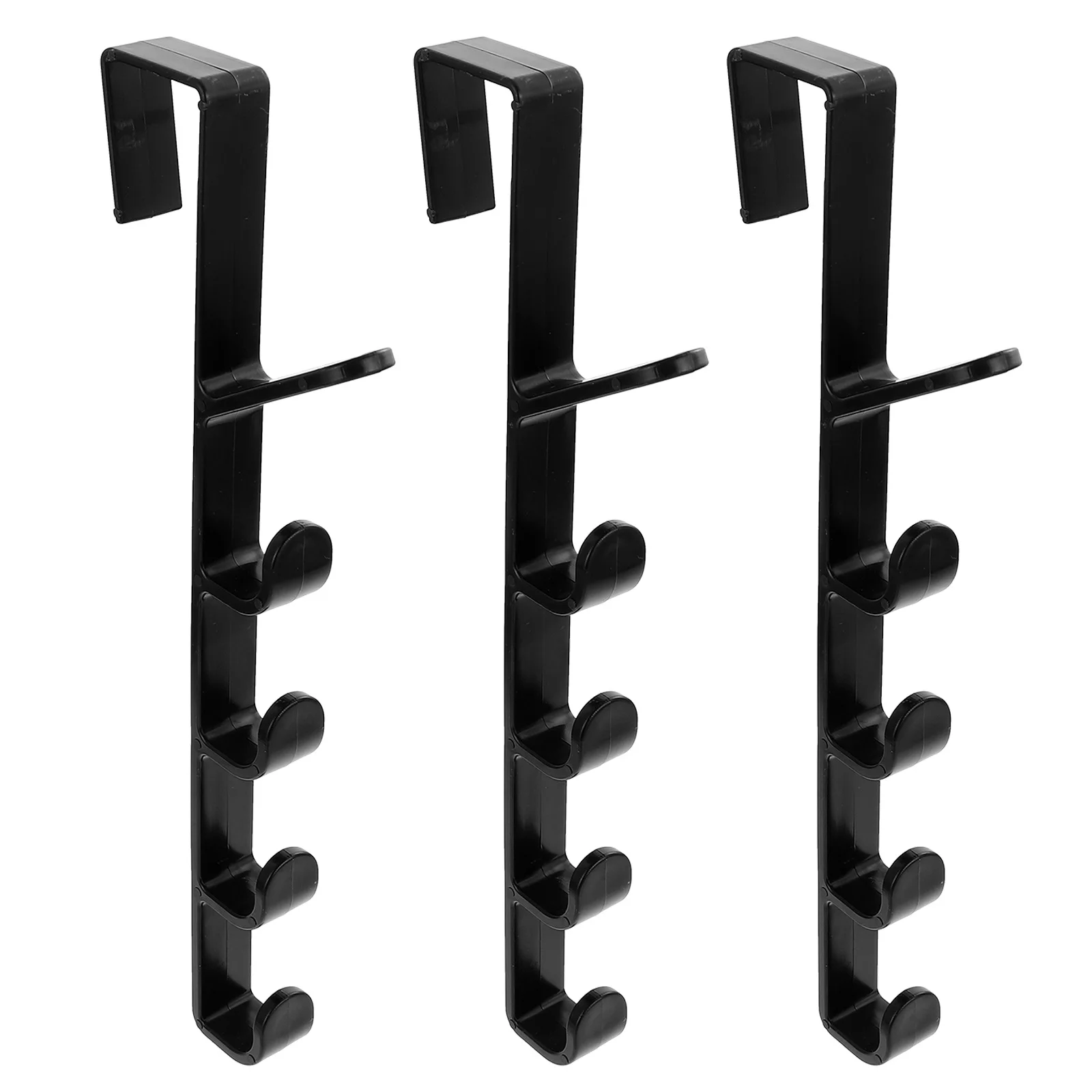 3 Pcs Door Coat Hook Modern Home Decor Hooks Over Hanger Front Ladder Convenient Back Abs Towel No-drill