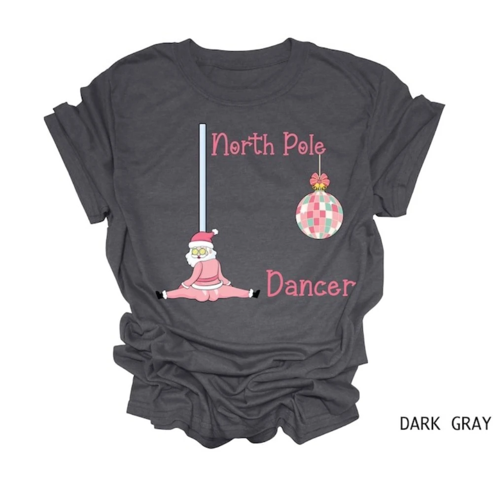 Camisa de comédia de natal norte pólo dançarino camiseta festa de natal engraçado santa férias t piada de natal das mulheres dos homens topos