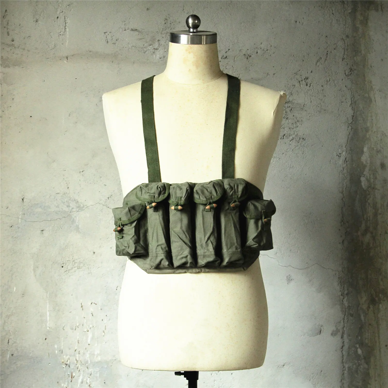 Original Military Surplus Chicom Chinese Type 85 SMG Chest Rig 7.62*25mm Ammo Pouch Bandolier NOT for ak 1980'S