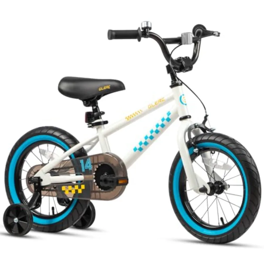 

Велосипед BMX-стиля 12, 14, 16 дюймов для мальчиков и девочек 2-8 лет, с тренировочными колесами, ножным тормозом, в различных цветах, размер L