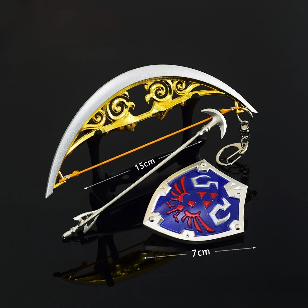 2Pcs The Hyrule Fantasy Weapon Sword Metal Tears of The Kingdom Game Peripheral Toy Samurai Sword Crafts Gift for Boy Collection