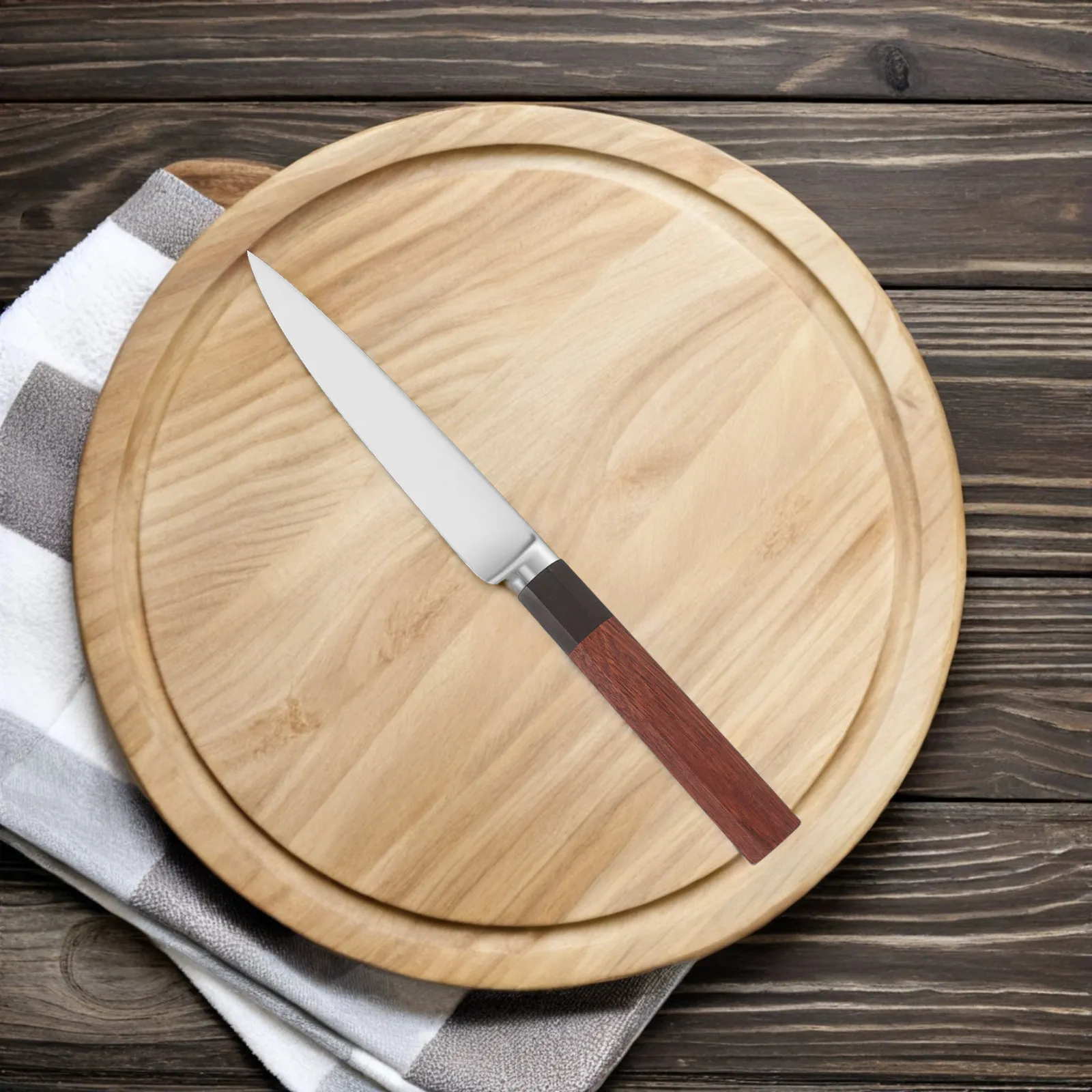 Mango de Repuesto Japonés de Madera Octogonal para Cuchillos de Chef, Sushi, Nakiri, Santoku, Gyuto, Restauración de Cuchillos DIY, 11x2x65mm
