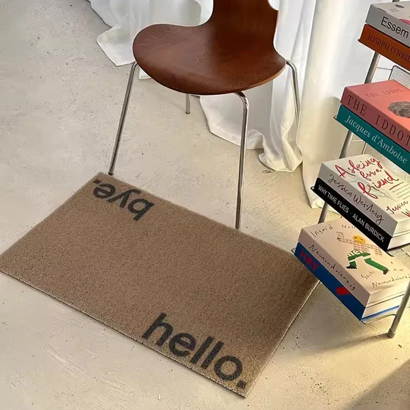 Nordic PVC Letters Welcome Doormat Cuttable House Entrance Mat Rug Carpet Anti Dust Floor Tidy Pad Outdoor Home Decor 5