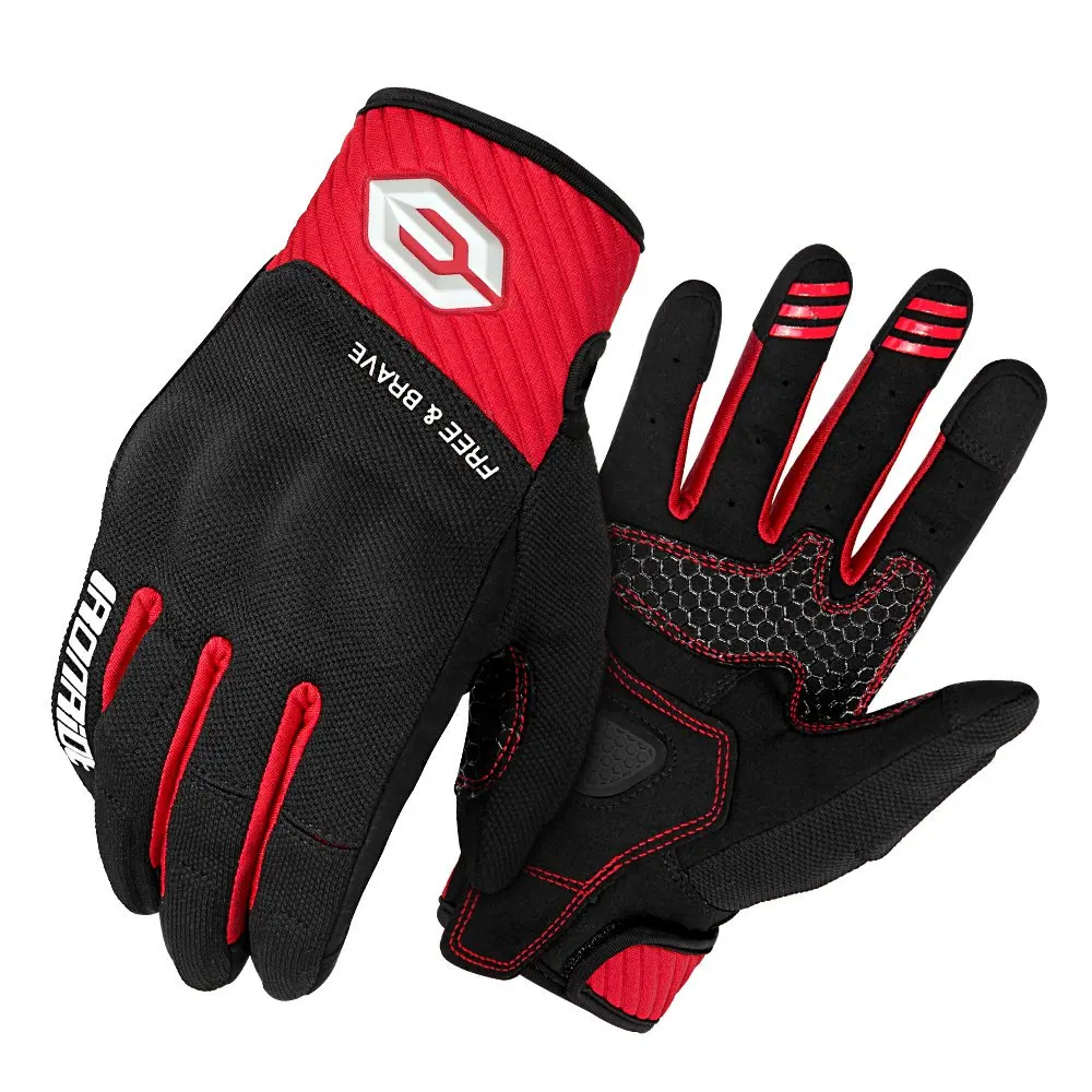

Дышащие мотоциклетные перчатки, уличные мотоциклетные перчатки, мужские и женские защитные перчатки для мотокросса с сенсорным экраном и полным пальцем