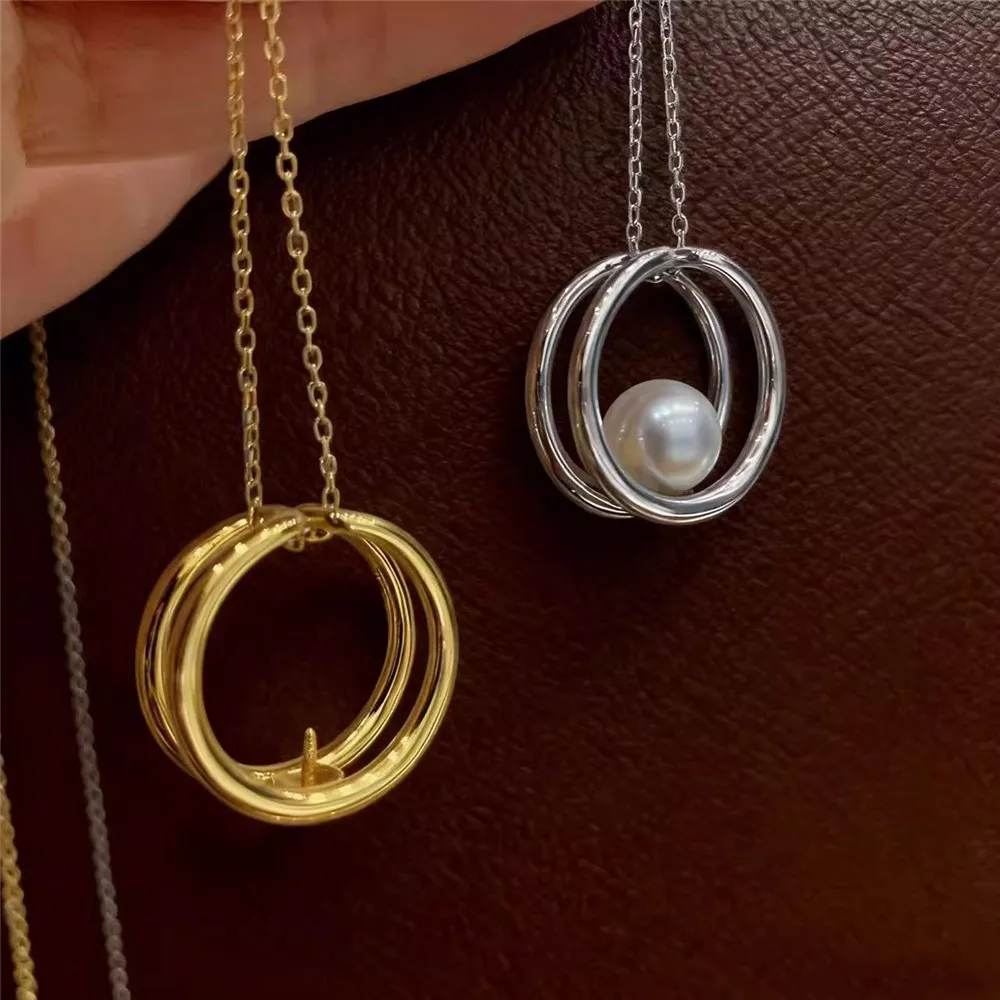 

Classic Pearl Pendant Accessory 925 Silver-Plated Pendant Settings Jewelry Findings Parts Fittings Connection Accessories