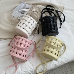 2023 Summer New Bag Women's Advanced Feel Bucket Bag Woven Advanced Feel Handbag Crossbody Bag Handbag Women's