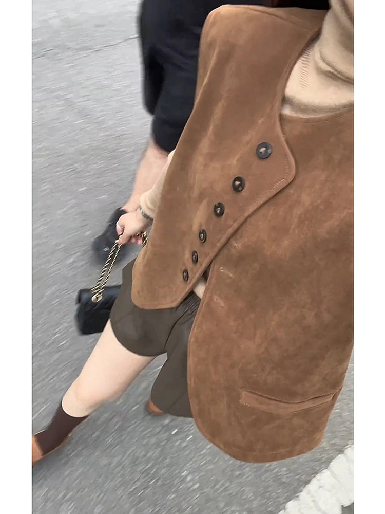 Casual damesvest, modieus, veelzijdig, afslankend, geschikt voor woon-werkverkeer, ronde hals, enkel knoopsluiting