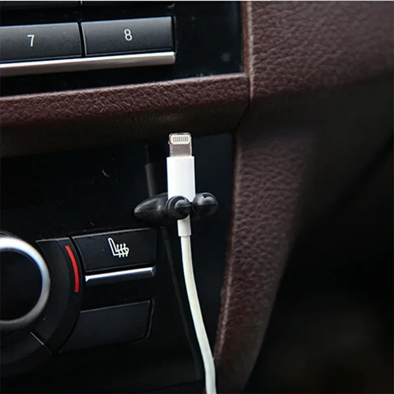 5/10/15Pcs Multi-functional Data Cable Fixing Clip Cable Buckle Round Cable Cutter Storage Organisation Desktop Fixer