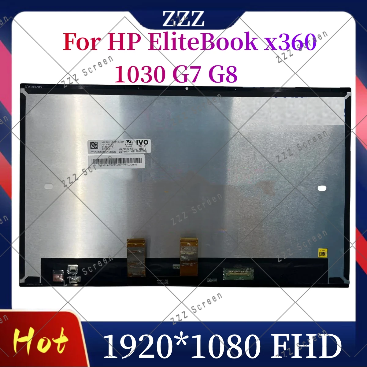 

For HP EliteBook x360 1030 G7 1030 G8 Screen Touch Display LCD Assembly X133NVFF R0 N133HCG-GE3 B133HAN05.H Replacement FHD