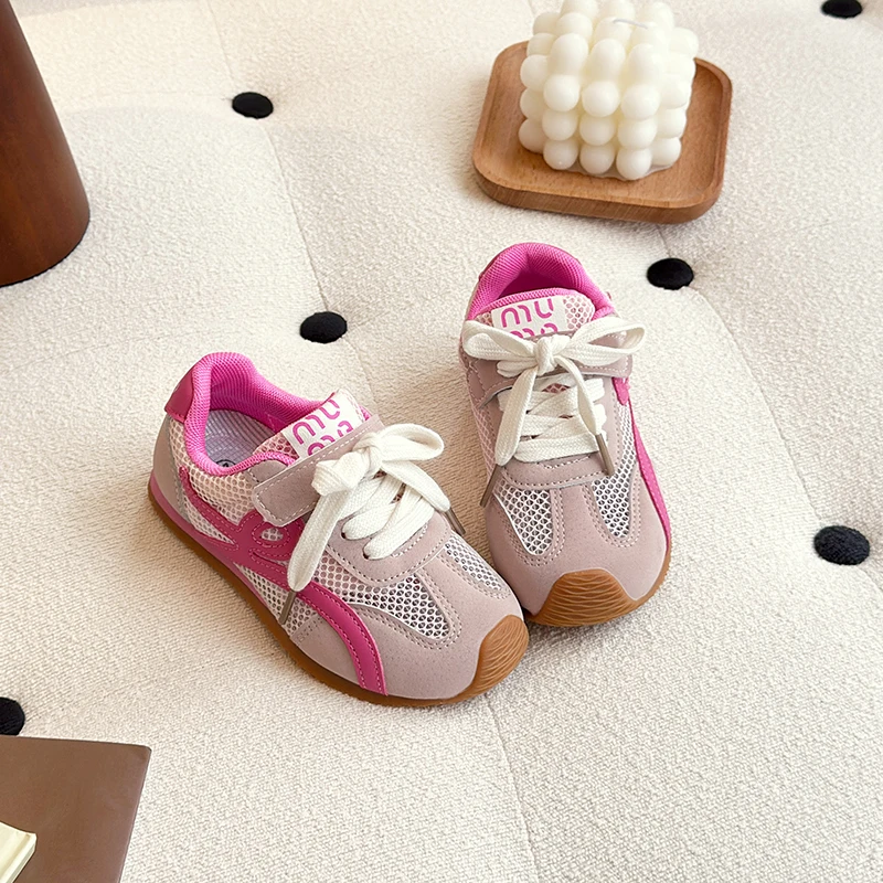 Childrens Sneakers Mesh Breathable Kids Casual Shoes 2025 New Summer Anti Slip Soft Sole Boys Girls Fashion Outdoor Sports Shoes view 2