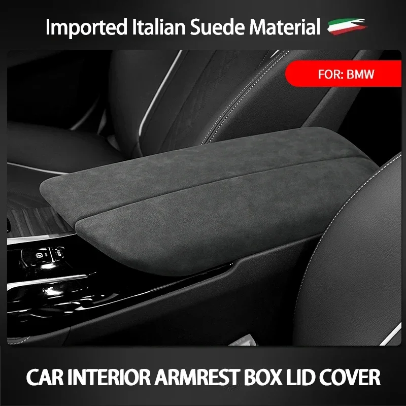 

Suede Car Armrest Box Lid Panel Cover For BMW 5 Series F07 F10 F90 F11 F18 G30 G31 G38 6 Series F06 F12 F13 G32 2011-2023