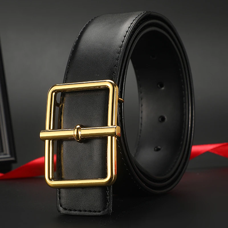 High-Quality Wide Designer Leather Belt for Men