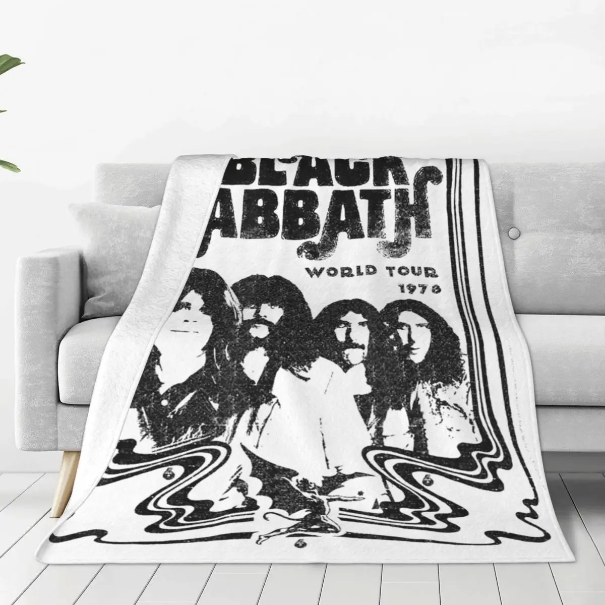 Cozy Black Sabbaths Band Pop Blanket Merch Sofa Decorative Heavy Netal Music Throw Blanket Warm Flannel for Outdoor