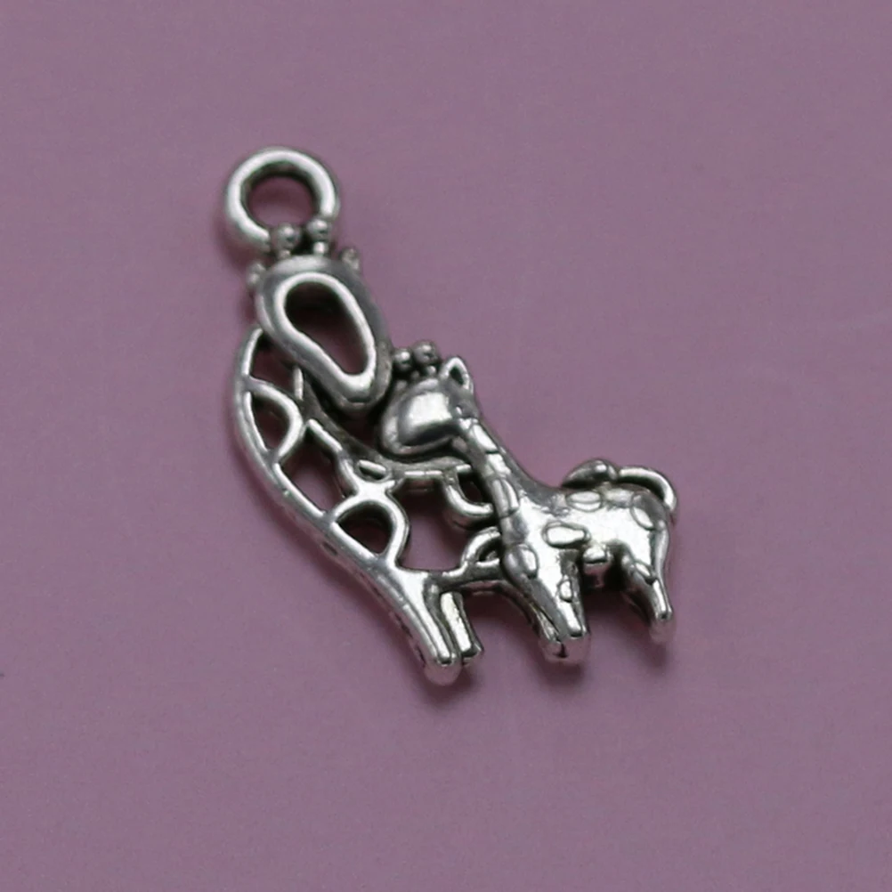 

20Pcs Alloy Giraffe Pendant Charms Silver DIY Necklace Bracelet Jewelry Making Charm Set Alloy Pendant Charm