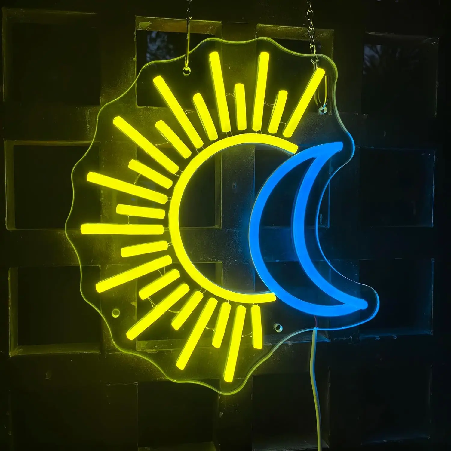 

Sun and Moon Neon Sign Led Neon Light for Wedding Birthday Party Bedroom Living Room Home Wall Decor Gift for Friend Family