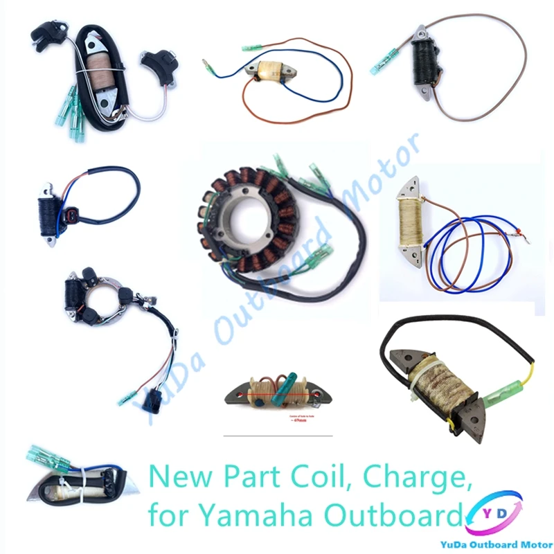 New Part Coil, Charge, for Yamaha Outboard 2 Stroke 2HP 9.9HP 13.5HP 15HP 25HP 30HP 40HP 60HP 70HP 85HP and 4T F9.9 F15 F20