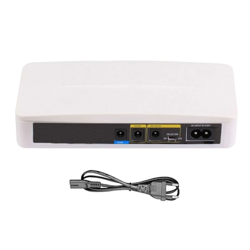 Fonte alimentação UPS 2x5000mAh para modem/roteadores/fonte alimentação câmera 5V9V12V24V