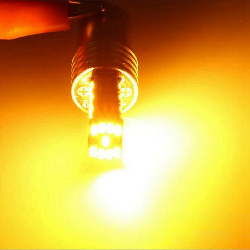 6X1156 Amber 7506 P 21W Led-Lampen Ba 15S Gele Voorste Achterste Richtingaanwijzers