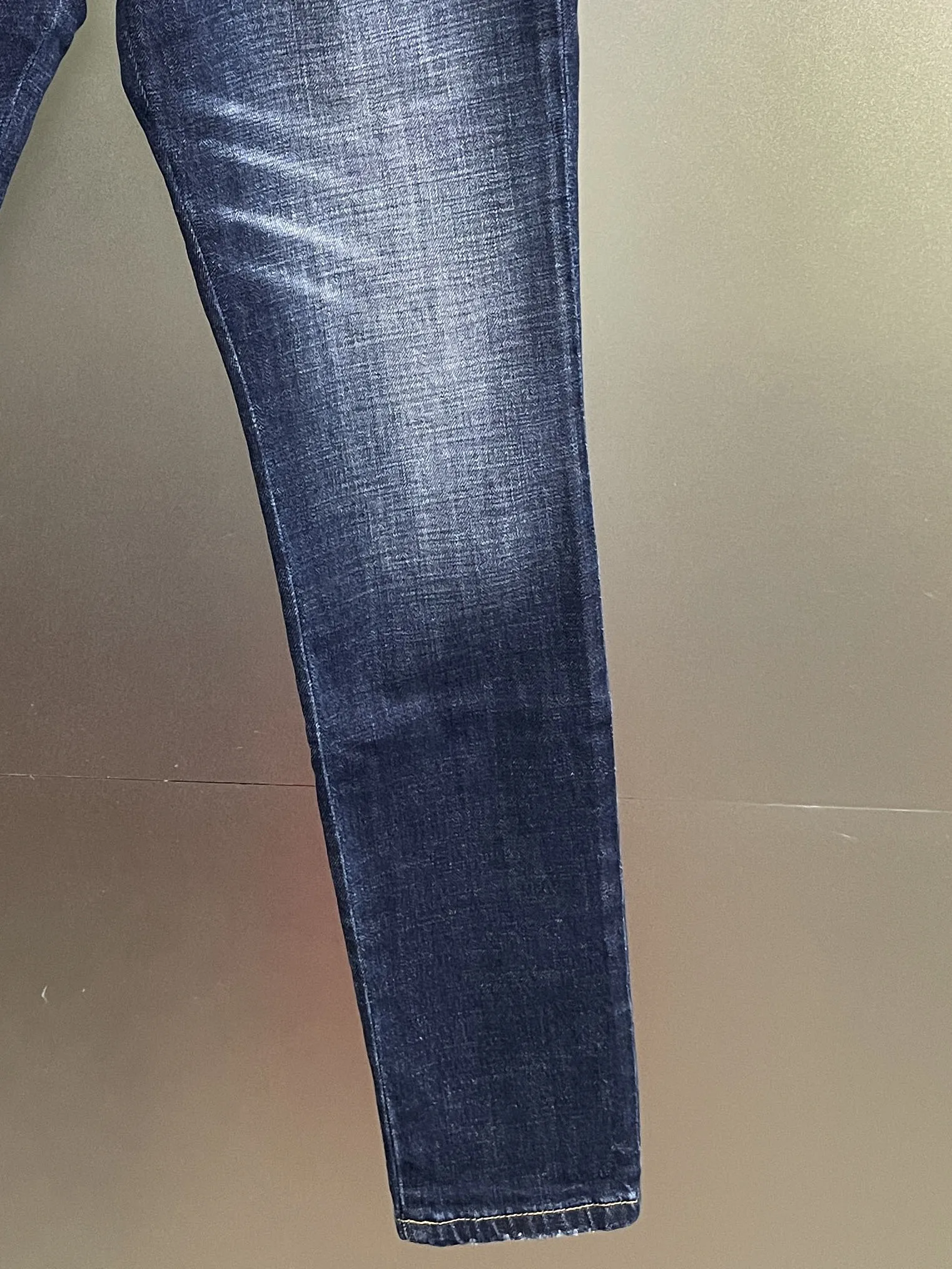 2024 Spring/Summer New D2 Jeans for Men, Washed, Worn, Patched, Painted, Splashed, Blue, Slim Fit, Straight Tube