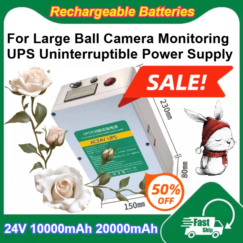 

For Large Ball Camera Monitoring UPS Uninterruptible Power Supply A2410 A2420 24V 10000mAh 20000mAh Lithium Batteries