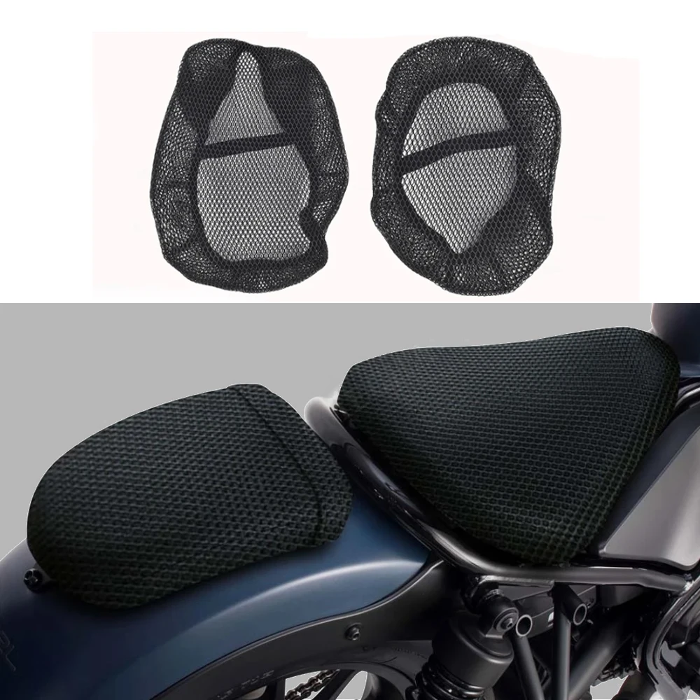 

For Honda Rebel CMX 500 300 2017-2024 CMX 1100 Rebel 2021 Motorcycle Anti-Slip 3D Mesh Fabric Seat Cover Breathable Cushion