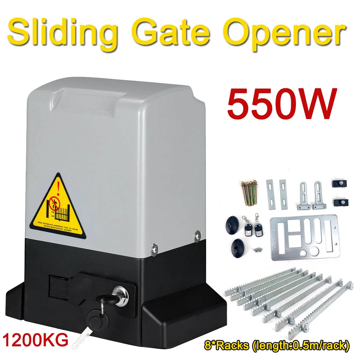 550 W/370 W/750 W Elektrische Schuifpoort Opener AC Motor Poort Automatische Deuraandrijvingen zware Garagedeuropener Kit 2000 KG