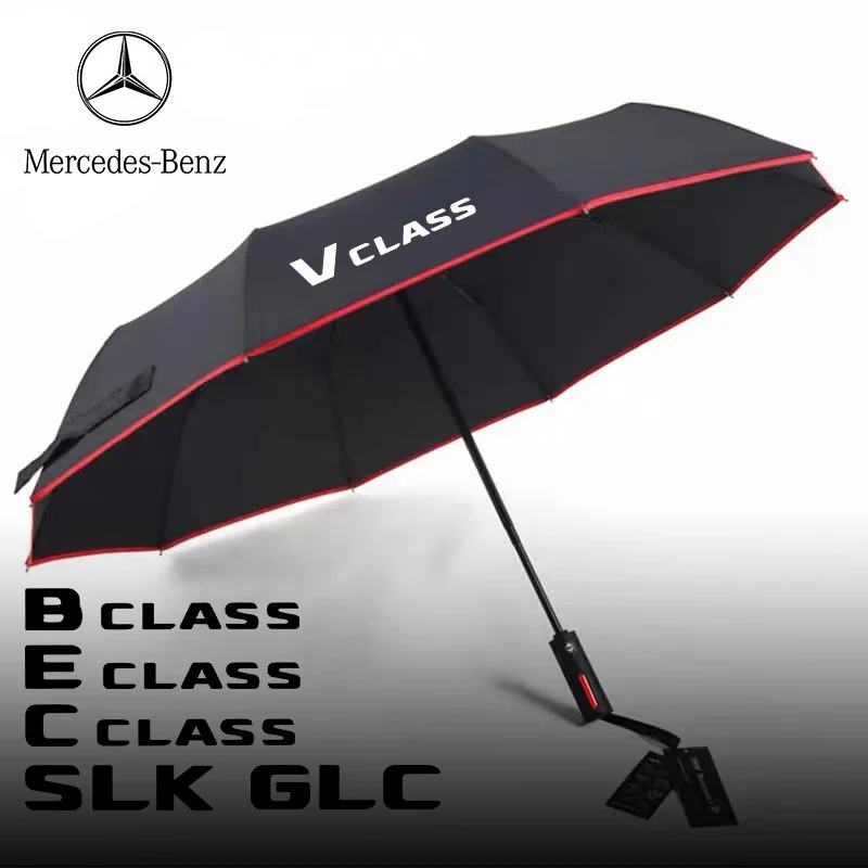 Car Automatic Folding Windproof Sunshade Umbrella For Mercedes-Benz A B C E R V Class ML GLC SLK W203 W204 Vito CLA GLA Viano SL