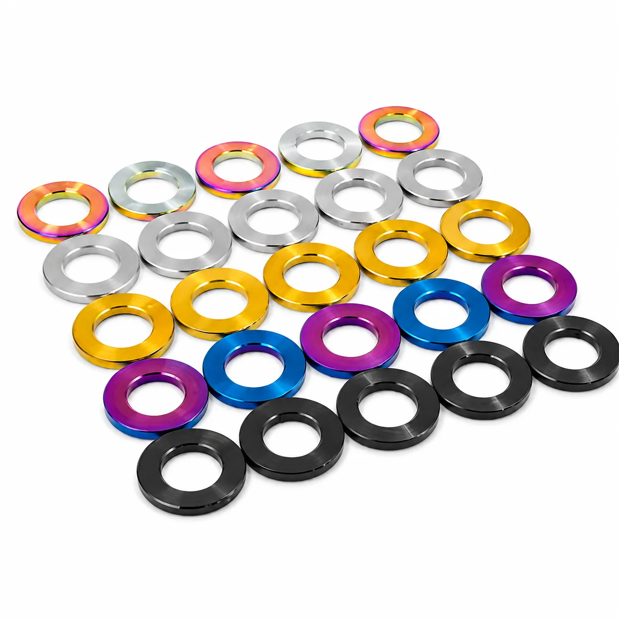 Titanium Washer M5 M6 M8 M10 Motorcycle Bicycle Modification Spacer CNC Colorful Flat Gasket Bike Dress Up Parts