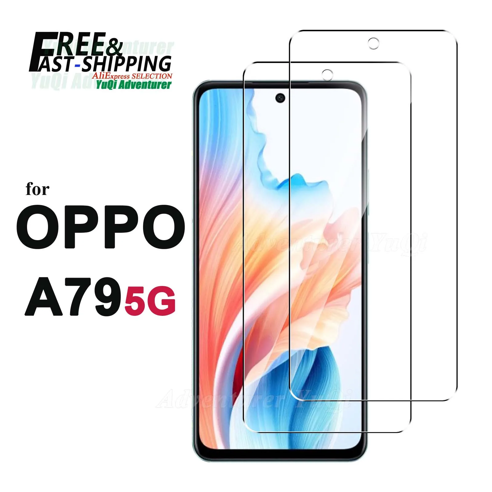 Screen Protector For OPPO A79 5G, Tempered Glass HD Crystal  9H Anti Scratch Case Friendly Mica High Aluminum