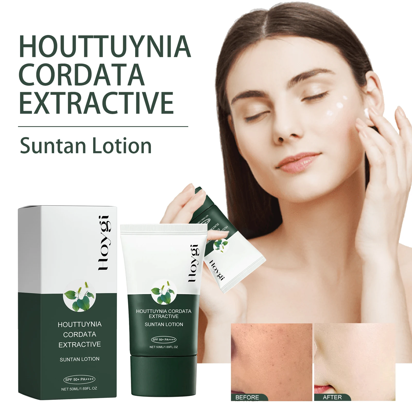 كريم وجه خفيف الوزن واقي من الشمس SPF 50 مللي غير دهني مرطب لهجة البشرة حماية من الأشعة فوق البنفسجية الشعاب المرجانية آمن للاستخدام اليومي تحت المكياج