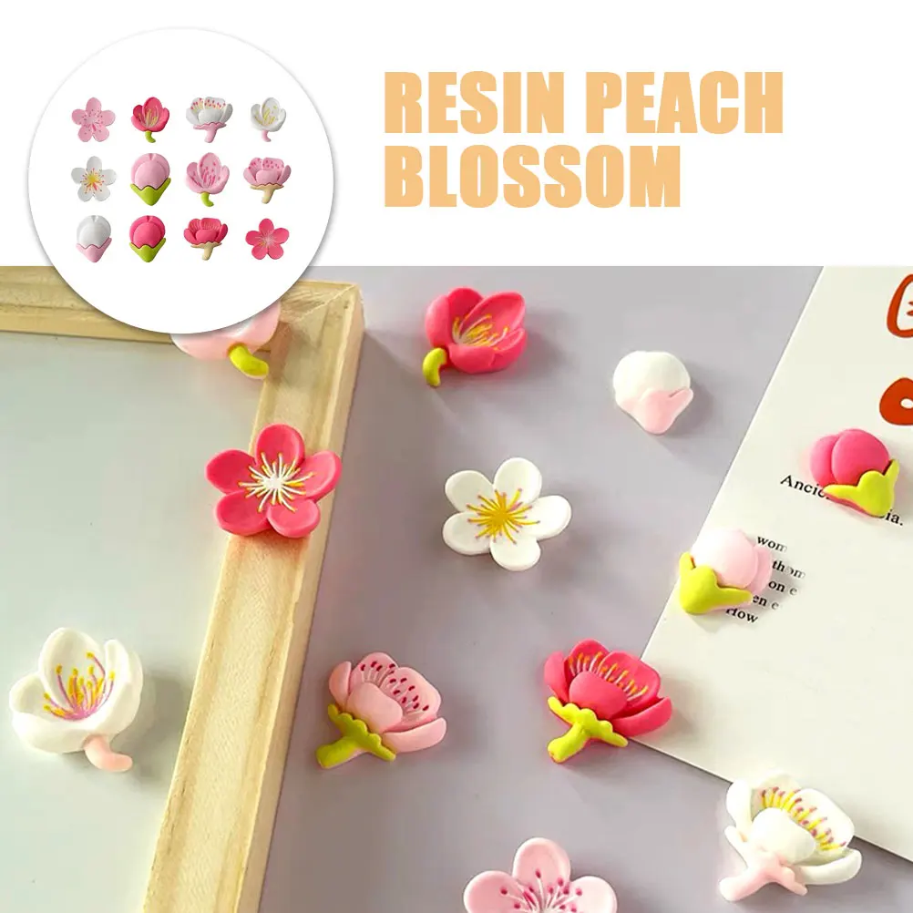 24 pezzi puntine da parete per foto puntine da disegno per fiori puntine da disegno decorative in resina 3D fiore di ciliegio per bacheca in sughero bacheca ufficio