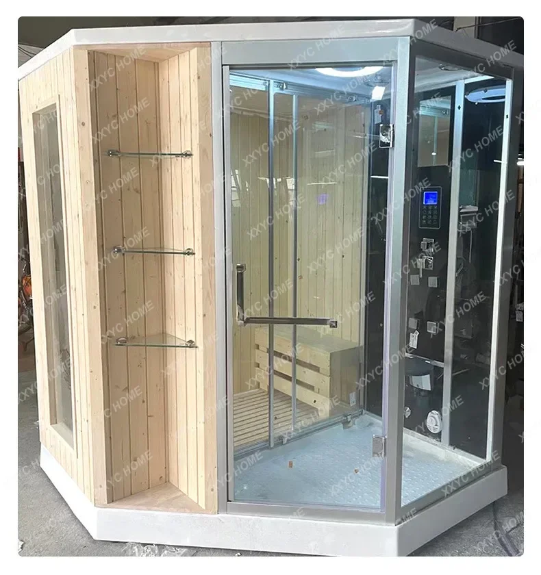 JYAX30 Sauna Room Dry And Wet Steam Room Manufacturer Wholesale Intelligent Shower Hotel Family Integrated Dry And Wet Separatio