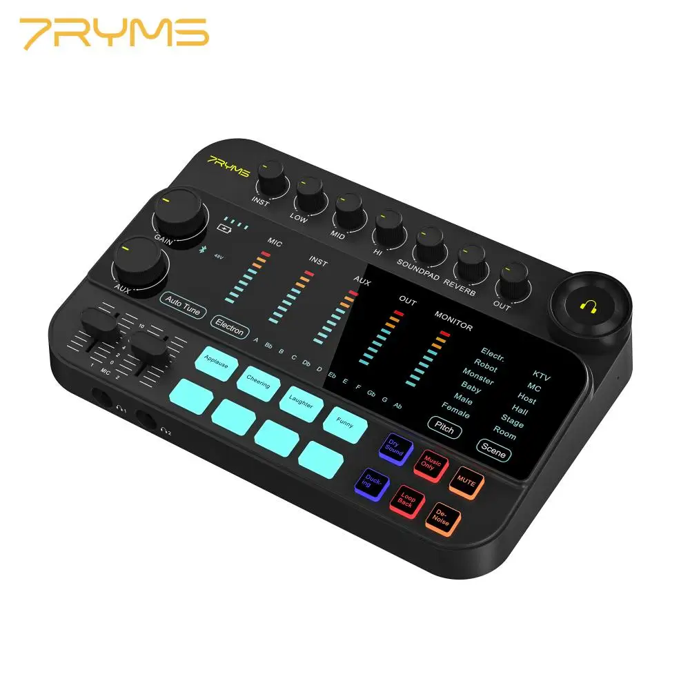 

7Ryms 7Caster Se2 Usb Audio Interface with Xlr, 3.5Mm, 6.35Mm Instrument Inputs for Recording Audio Interface with Xlr