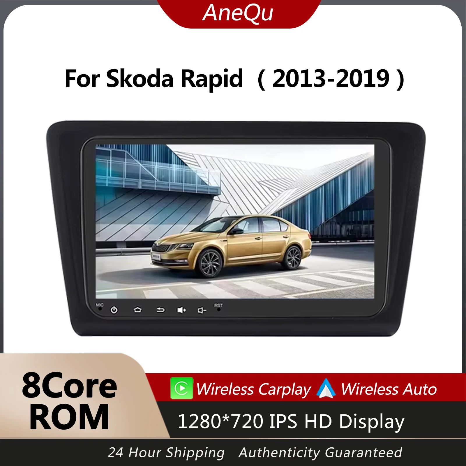 

AneQu Android Car Radio for Skoda Rapid 2013-2019 Car Multimedia Player GPS Navigation Video Player Stereo 4G