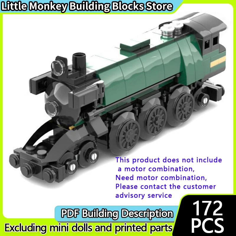 Modelo de carro de cidade moc, tijolos de construção, locomotiva de passageiros ferroviários, tecnologia modular, presentes de feriado para crianças, brinquedos de montagem