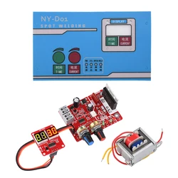 Módulo de Control de soldador por puntos NY-D01 100A, transformador de 110V/220V, pantalla Digital, placa controladora de tiempo y corriente de soldadura por puntos