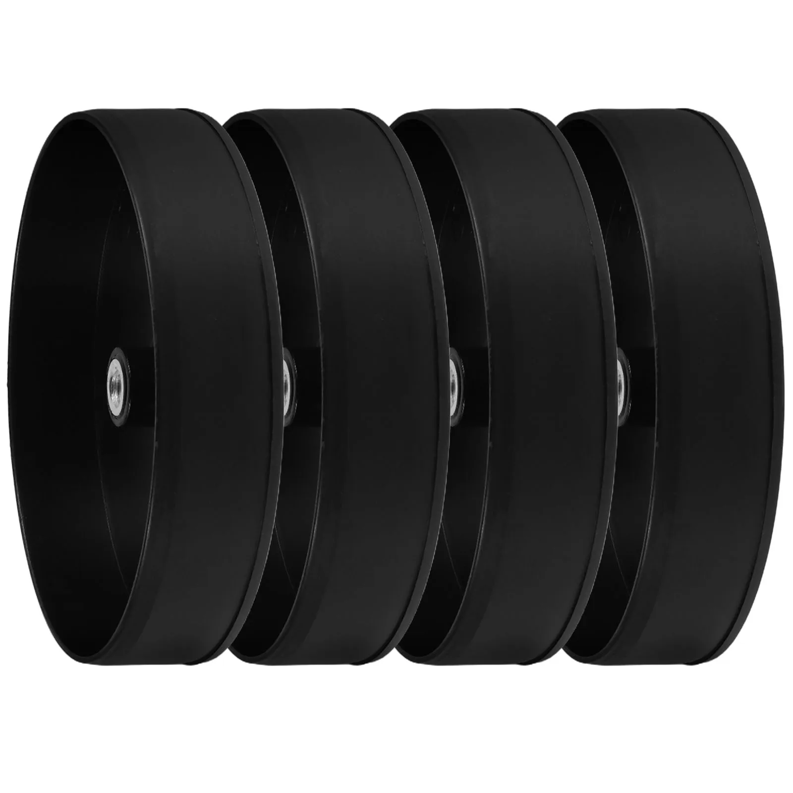 

4pcs Toilet Brush Base Black Storage Rack Bathroom Accessories Nuts Gadgets Plastic Sleek Stylish Easy Replacement