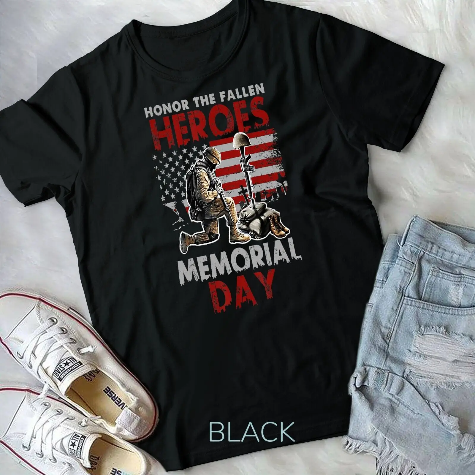 Memorial Day - Honor The Fallen Heroes - US Veteran T-Shirt Unisex T-shirt