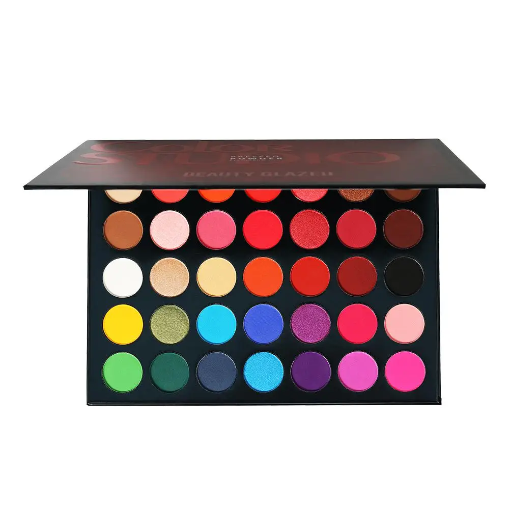 Matte Glitter 35  Colors Eyeshadow Palette Warm Color Smoky Makeup Waterproof Multicolor Eyeshadow TSLM1