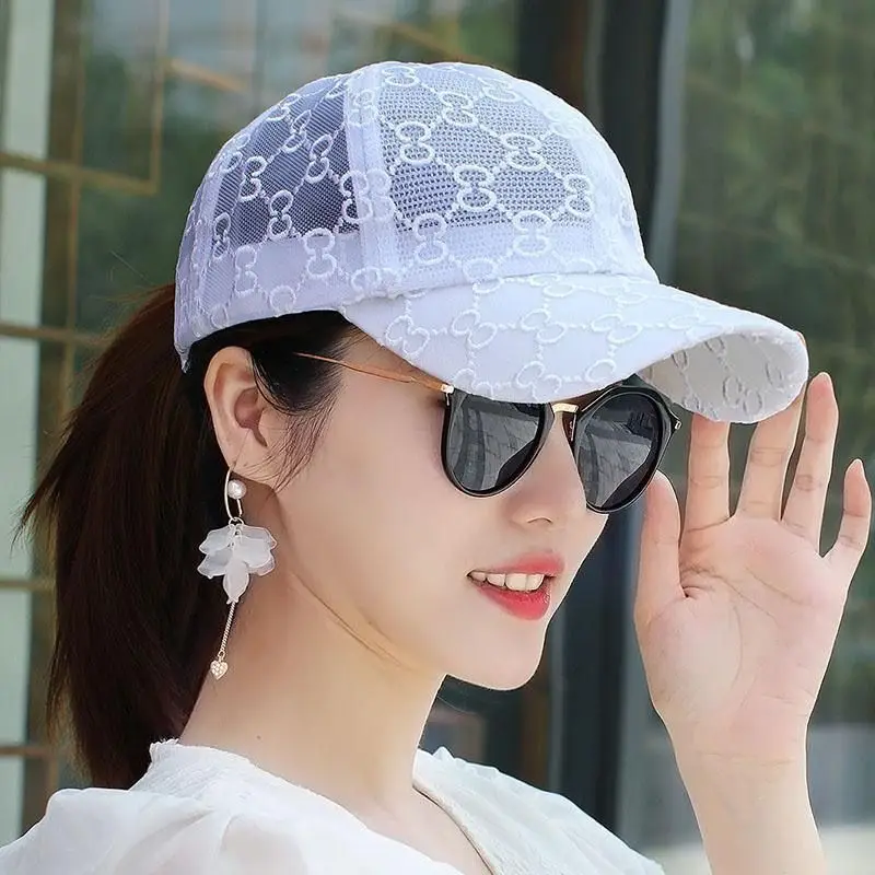 Baseball cap ladies summer thin lace breathable Visor Caps outdoor travel sun hat snapback gorras hombre peaked cap