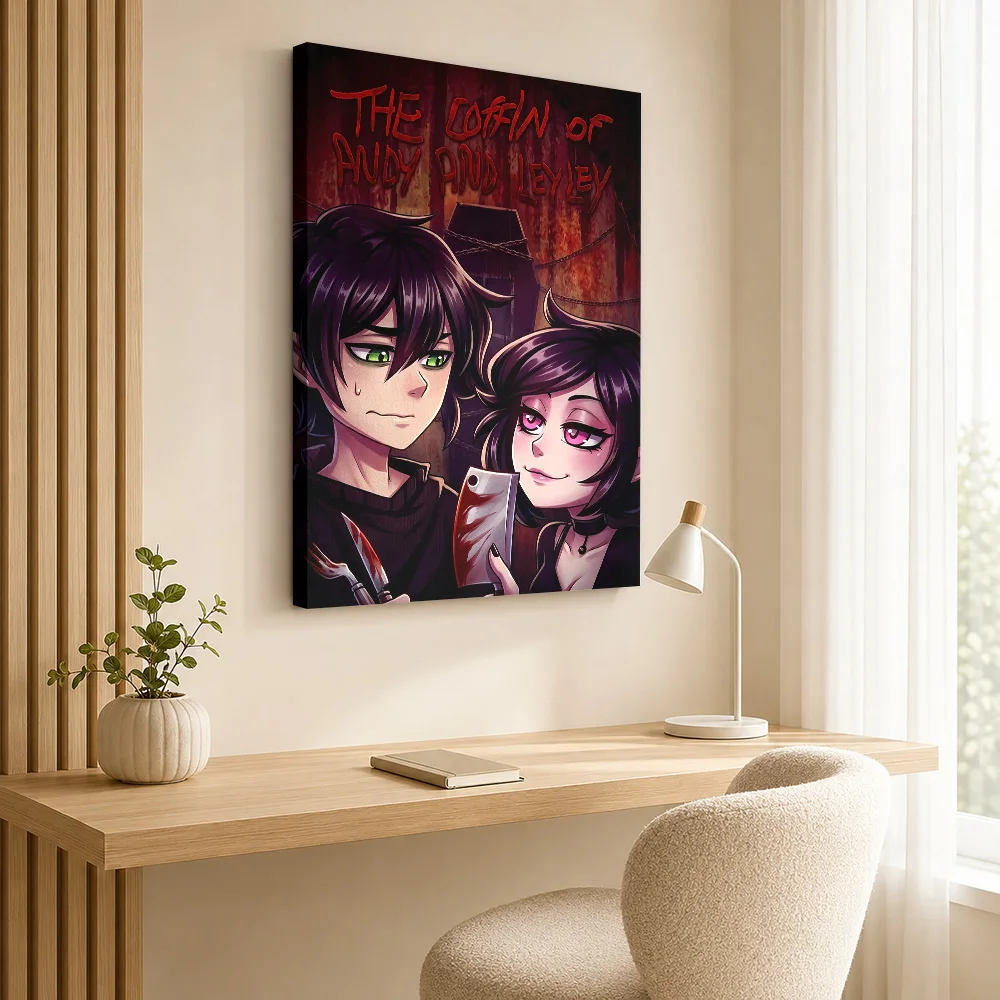 Coffin Of Andy And Leyley Canvas Print Customized Photo Colorful Anime Drawing Wall Art For Home Entertainment Room Gamer Gift